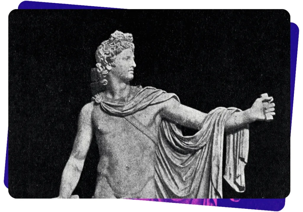 Image of the Apollo statue, symbol of Loxias